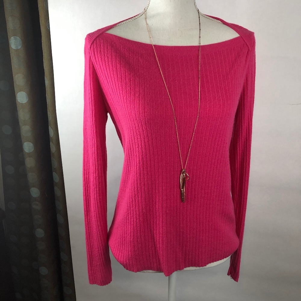 Anne Klein Ribbed Sweater Top Size L